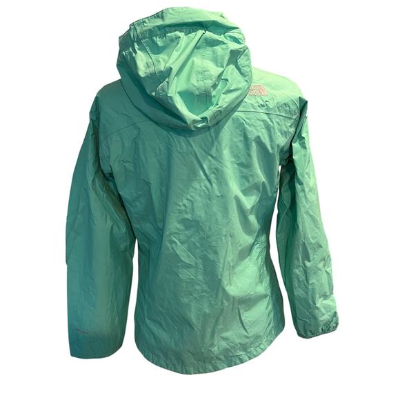 The North Face Girls Resolve Hooded Rain Jacket Mint Green Zip Sz XL (18) Spring - Picture 3 of 16